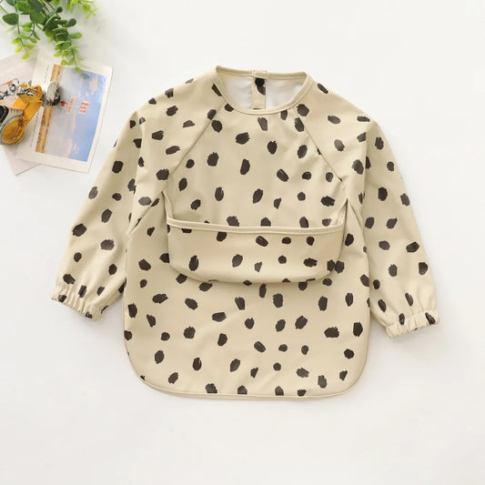 Baby Long Sleeve Baby Bib With Pocket