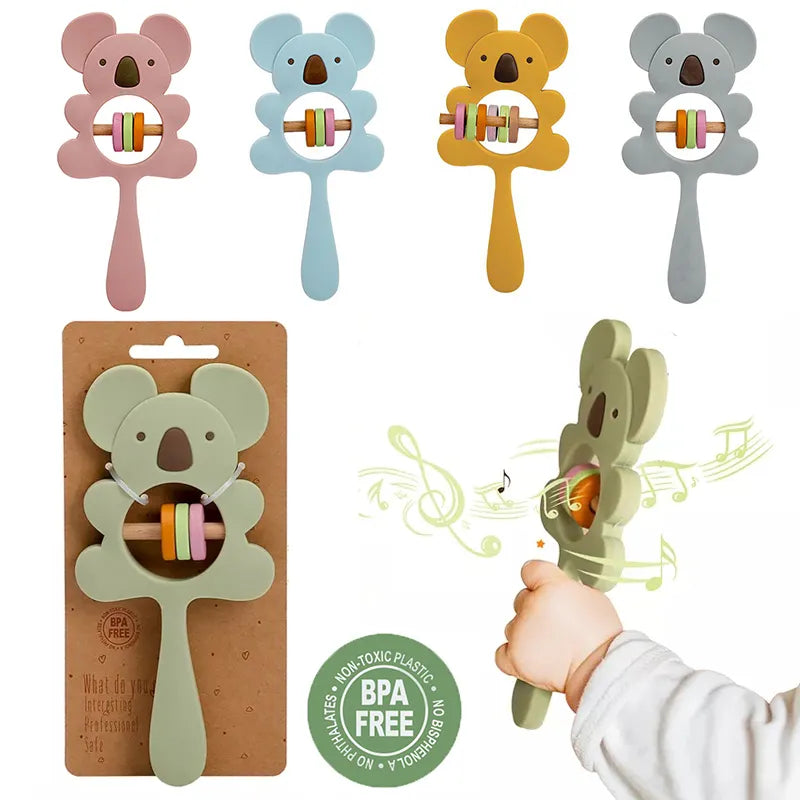 Koala Elephant Teether Rattles Set