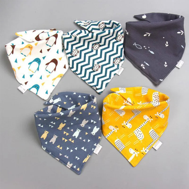 Baby Bandana Bibs, 5 Count