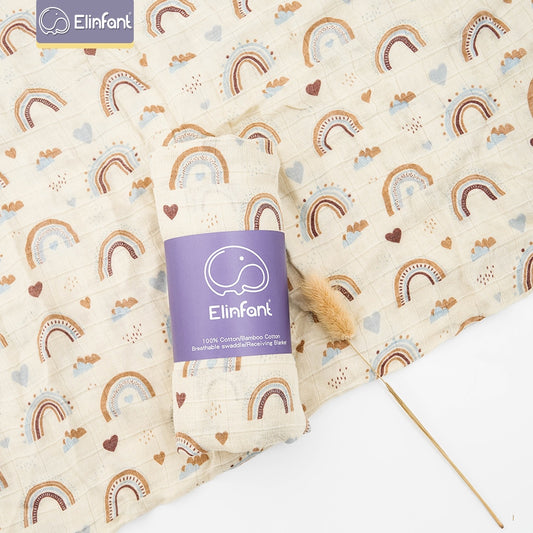 Elifant Bamboo Baby Swaddle Blanket, 120x110 cm