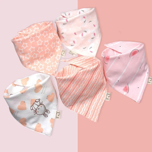 Baby Bandana Bibs, 5 Count