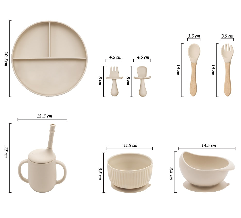 Baby Plate Set with Lids